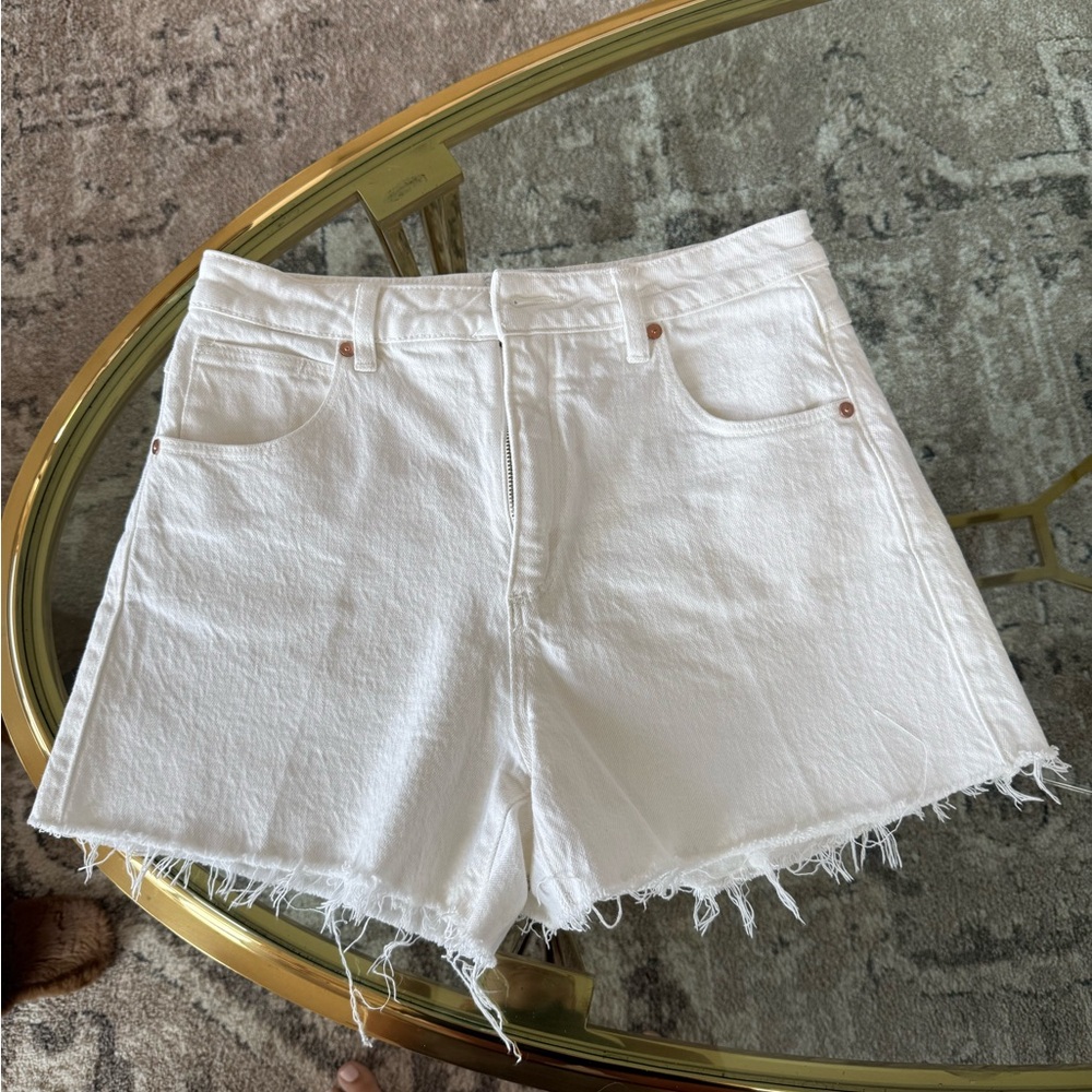 Women's White Denim Shorts